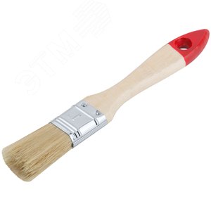 Кисть флейцевая ''Оптима'', натур. cветлая щетина, деревянная ручка 1'' (25 мм) - фото 2