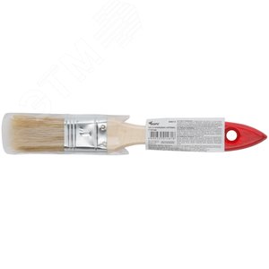 Кисть флейцевая ''Оптима'', натур. cветлая щетина, деревянная ручка 1'' (25 мм) - фото 3