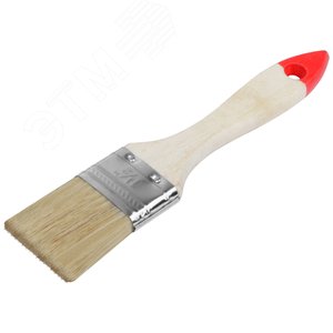 Кисть флейцевая ''Оптима'', натур. cветлая щетина, деревянная ручка 1.5'' (38 мм) - фото 2