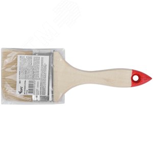 Кисть флейцевая ''Оптима'', натур. cветлая щетина, деревянная ручка 3'' (75 мм) - фото 3