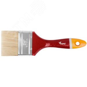 Кисть флейцевая ''Мастер'', натур. щетина, деревянная ручка 2.5'' (63 мм) - фото 1