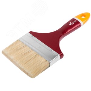 Кисть флейцевая ''Мастер'', натур. щетина, деревянная ручка 4'' (100 мм) - фото 2