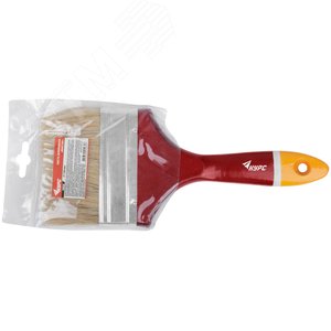 Кисть флейцевая ''Мастер'', натур. щетина, деревянная ручка 4'' (100 мм) - фото 3