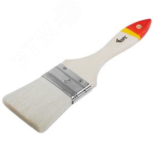 Кисть флейцевая ''Модерн'', иск. щетина, деревянная ручка 2'' (50 мм) - фото 2