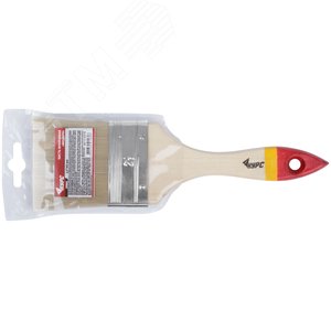 Кисть флейцевая ''Модерн'', иск. щетина, деревянная ручка 2.5'' (63 мм) - фото 3