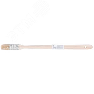 Кисть радиаторная, натур. светлая щетина, деревянная ручка 1'' (25 мм) - фото 3