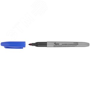 Маркер строительный перманентный,синий - фото 2