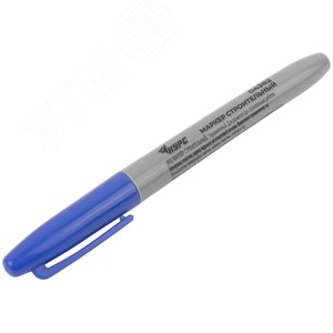 Маркер строительный перманентный,синий - фото 3