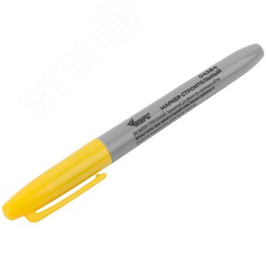 Маркер строительный перманентный, желтый - фото 3