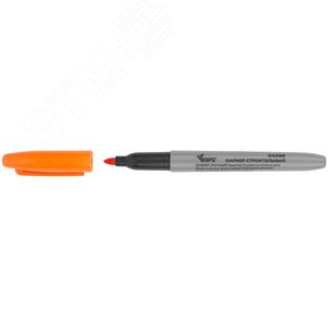 Маркер строительный перманентный, оранжевый - фото 2