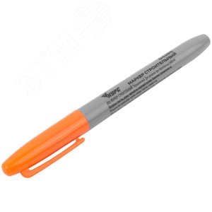 Маркер строительный перманентный, оранжевый - фото 3