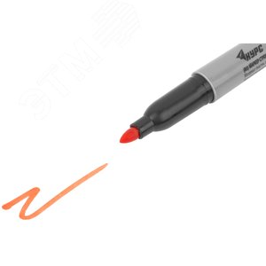 Маркер строительный перманентный, оранжевый - фото 4