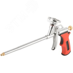Пистолет для монтажной пены, алюминиевый корпус, прорезиненная ручка - фото 2