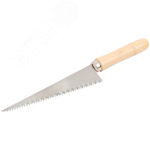 Ножовка ручная для гипсокартона, деревянная ручка 175 мм 15375 КУРС - 2