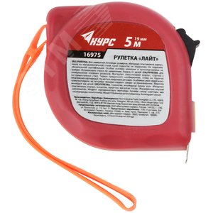 Рулетка пластиковая 2-х цветная ''Лайт'' 5 м x 19 мм - фото 2