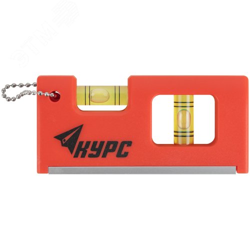 Уровень-брелок пластиковый, 2 глазка  100 мм - фото 1