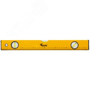 Уровень ''Лайт'', 3 глазка, желтый корпус, шкала 400 мм - фото 2