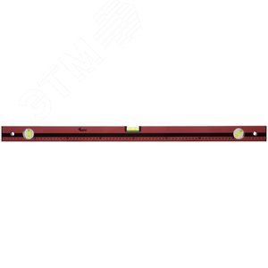 Уровень ''Оптима'', 3 глазка, красный корпус, фрезерованная рабочая грань, шкала 800 мм - фото 1