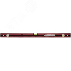 Уровень ''Оптима'', 3 глазка, красный корпус, фрезерованная рабочая грань, шкала 800 мм - фото 2