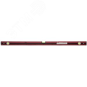 Уровень ''Оптима'', 3 глазка, красный корпус, фрезерованная рабочая грань, шкала 1000 мм - фото 2