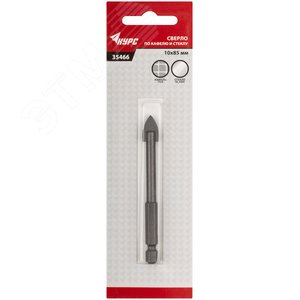 Сверло по кафелю и стеклу, шестигранный U-хвостовик под биту 10х85 мм - фото 3