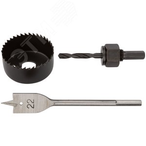 Изображение товара Сверла наборные для замков, набор 3 шт (22/54 мм) (упак)