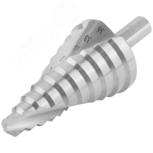 Сверло ступенчатое HSS по металлу, спиральный профиль, 10 ступеней, 9-36 мм - фото 2