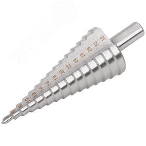 Сверло ступенчатое HSS по металлу, 15 ступеней, 4-32 мм - фото 2