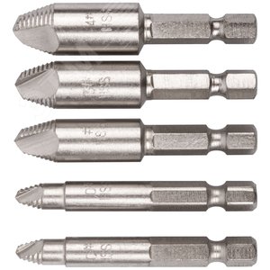 Экстракторы для болтов и шпилек усиленные, HSS сталь, 5 шт - фото 2