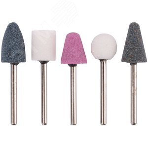 Шарошки абразивные по металлу, 5 шт, штифт 3 мм (малые) - фото 1