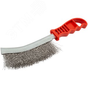 Кордщетка с изогнутой пластиковой ручкой, стальная тип А - фото 2