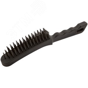 Кордщетка стальная, черная пластиковая ручка, 275 мм, 5-ти рядная - фото 2