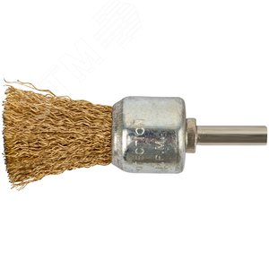 Кордщетка-венчик, со шпилькой, стальная волнистая проволока 24 мм - фото 1