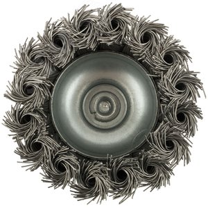 Кордщетка чашечная, со шпилькой, стальная витая проволока 65 мм - фото 2