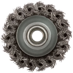 Кордщетка чашечная, гайка М14, стальная витая проволока 75 мм - фото 2