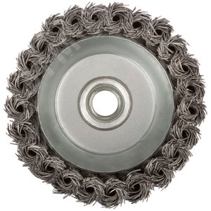 Кордщетка чашечная, гайка М14, стальная витая проволока 100 мм - фото 2