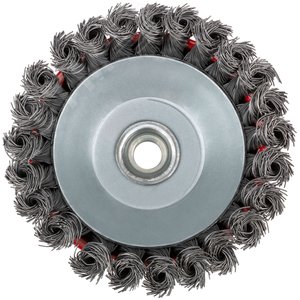 Кордщетка чашечная, гайка М14, стальная витая проволока 125 мм - фото 2