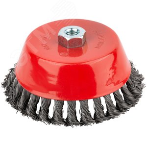 Изображение товара Кордщетка чашечная, гайка М14, стальная витая проволока 150 мм (шт)