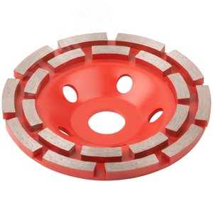Диск алмазный шлифовальный, посадочный диаметр 22.2 мм, сегментный, двойной ряд 125 мм - фото 2