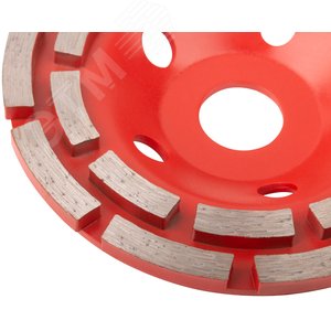 Диск алмазный шлифовальный, посадочный диаметр 22.2 мм, сегментный, двойной ряд 125 мм - фото 7