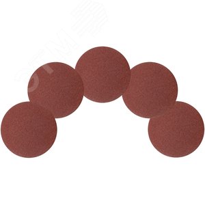 Круги шлифовальные сплошные (липучка), алюминий-оксидные, 125 мм, 5 шт Р 60 гибкая -14А - фото 5