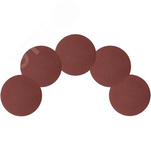 Круги шлифовальные сплошные (липучка), алюминий-оксидные, 125 мм, 5 шт Р 80 гибкая -14А - фото 5