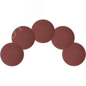 Круги шлифовальные сплошные (липучка), алюминий-оксидные, 125 мм, 5 шт Р 100 - фото 5