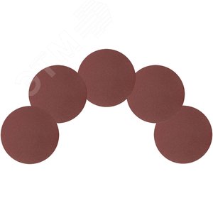 Круги шлифовальные сплошные (липучка), алюминий-оксидные, 125 мм, 5 шт Р 120 гибкая -14А - фото 5