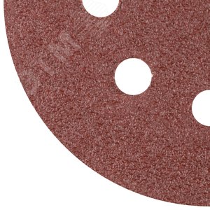 Круги шлифовальные с отверстиями (липучка), алюминий-оксидные, 125 мм, 5 шт Р 36 гибкая -14А - фото 5