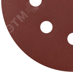 Круги шлифовальные с отверстиями (липучка), алюминий-оксидные, 125 мм, 5 шт Р 400 гибкая -14А - фото 6