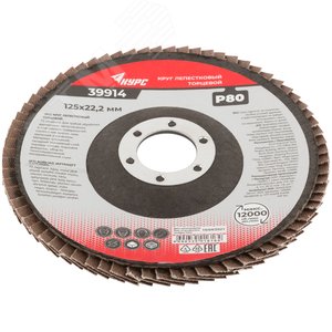 Круг лепестковый торцевой 125 мм P 80 - фото 2
