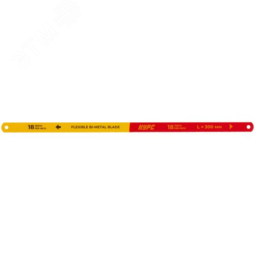 Изображение товара Полотно ножовочное по металлу 300х12 мм Профи (Bi-Metal), 10 шт. ( 18 ТPI ) (шт)