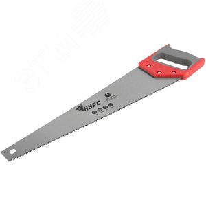 Ножовка по дереву, средний каленый зуб 7 ТPI, 2D заточка, пластиковая прорезиненная ручка 500 мм - фото 2