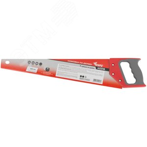 Ножовка по дереву, средний каленый зуб 7 ТPI, 2D заточка, пластиковая прорезиненная ручка 500 мм - фото 3